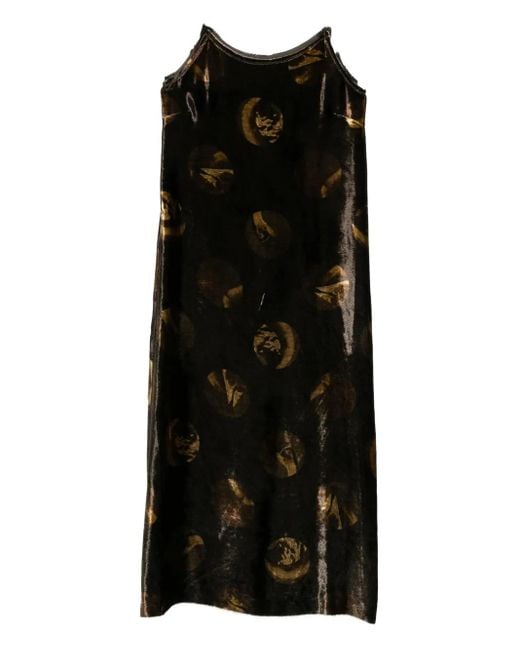 Abstract-pattern midi dress Uma Wang de color Black