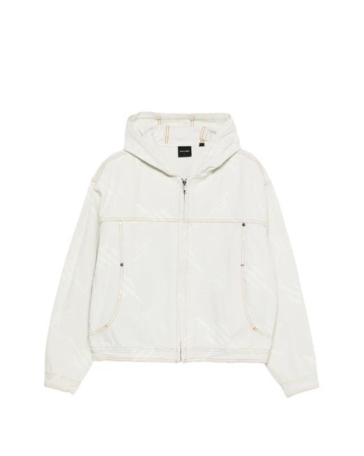 Chaqueta Con Capucha Y Motivo Daily Paper de color White