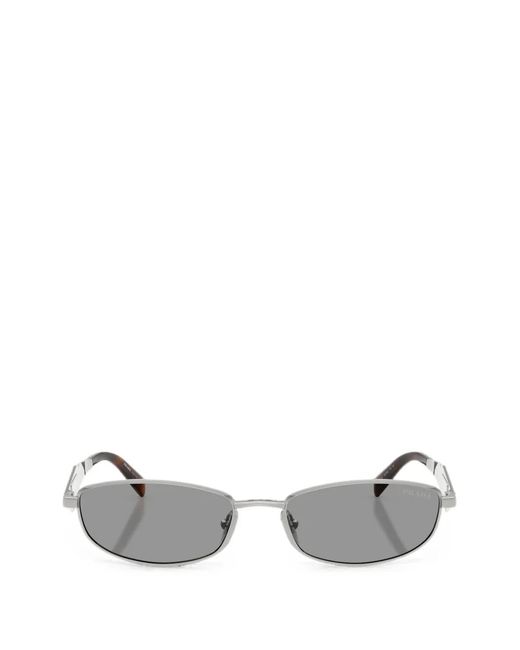 Prada White Sunglasses With Prada Logo