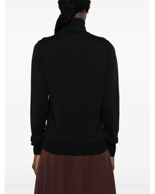 SERGIO MORETTI FIRENZE Black Roll-Neck Long-Sleeve Sweater