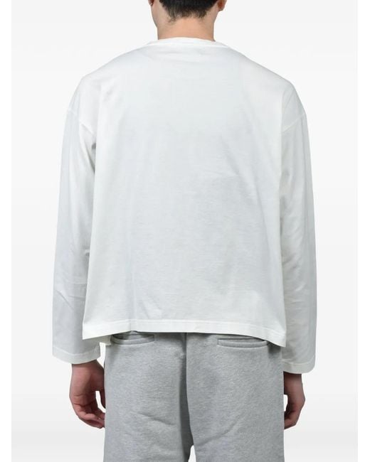 CEDARWOOD White Ats Slogan-Print Long-Sleeve T-Shirt for men