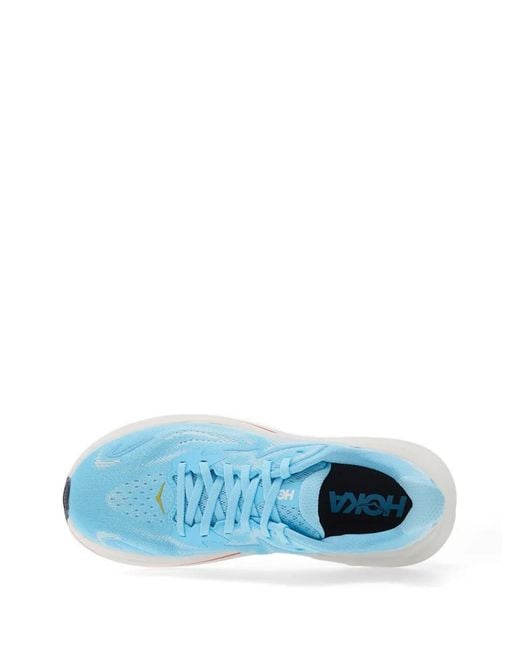 Hoka One One Blue Logo-Lettering Sneakers