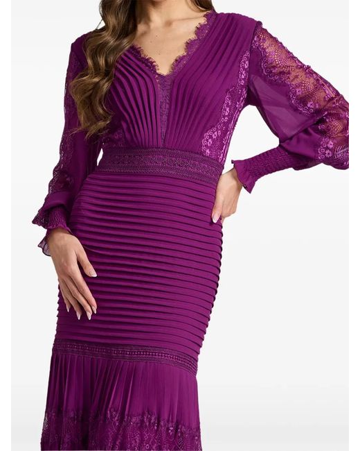 Tadashi Shoji Purple Pleated Maxi Dress