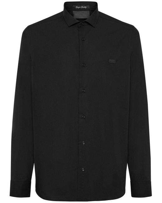Philipp Plein Sugar Daddy Hemd mit Totenkopf-Print in Black für Herren