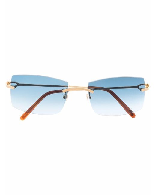 Cartier Sonnenbrille mit Farbverlauf-Gläsern in Blau | Lyst DE