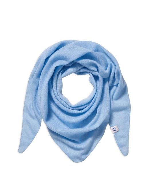 PUR SCHOEN Blue Triangular Scarf