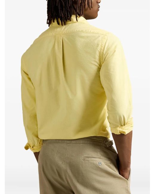 Camicia Con Colletto Button-Down di Polo Ralph Lauren in Yellow da Uomo
