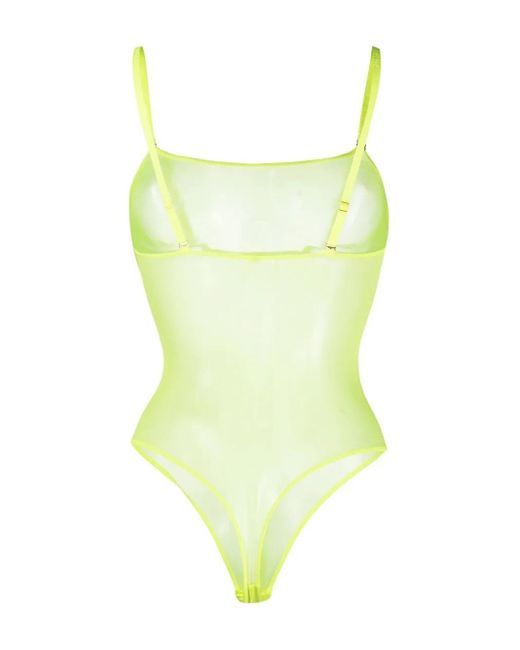 Maison Close Yellow Corps À Corps Neon Thong Bodysuit