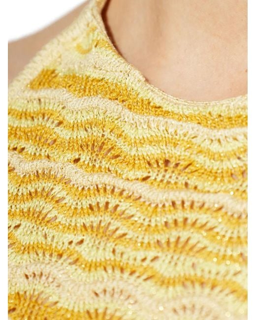 Cult Gaia Yellow Erina Knit Mini Dress