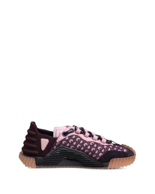 Dolce & Gabbana Purple Ns1 Logo-Print Sneakers