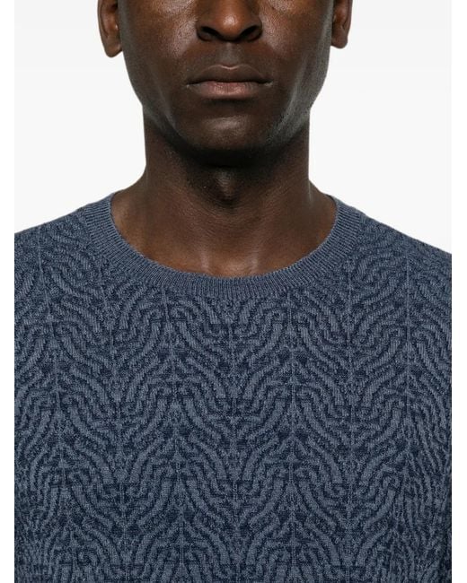 Etro Blue Pull À Col Rond for men