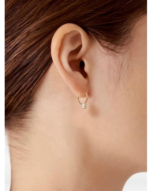Shihara Metallic Box-Shaped Diamond Earring