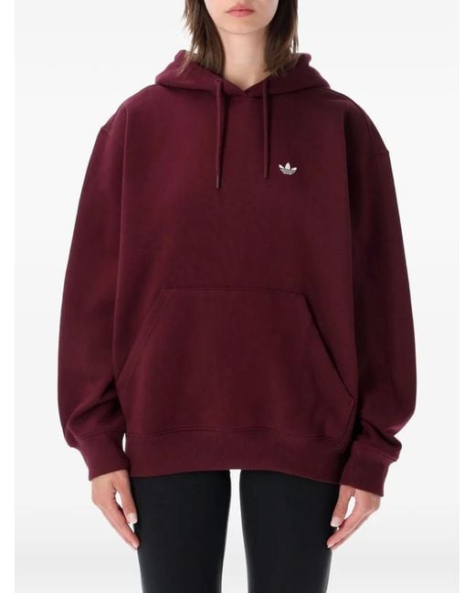 Adidas Logo-Embroidered Pouch-Pocket Hoodie