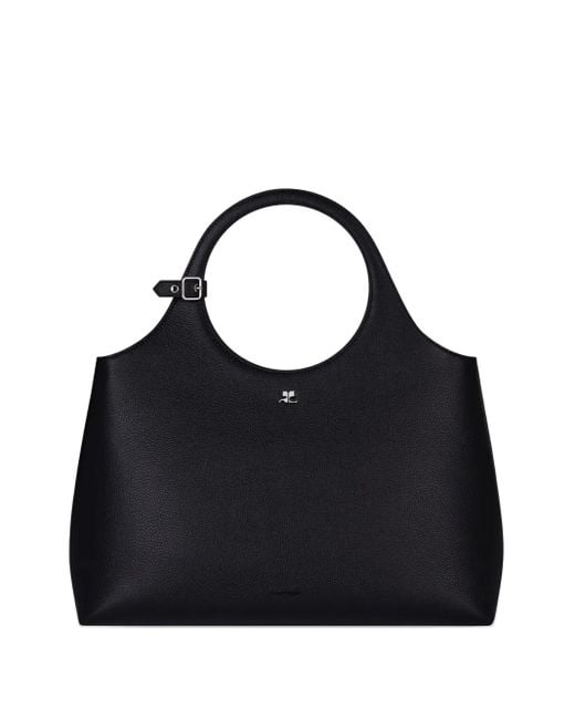 Courreges Black Holy Day Schultertasche Aus Leder