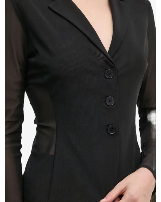 Sandro Ferrone Black V-Neck Blouse
