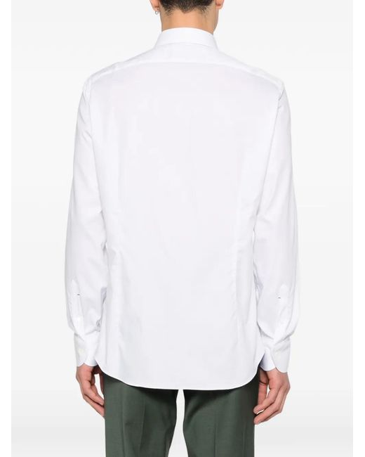 Mazzarelli White Long-Sleeve Shirt for men