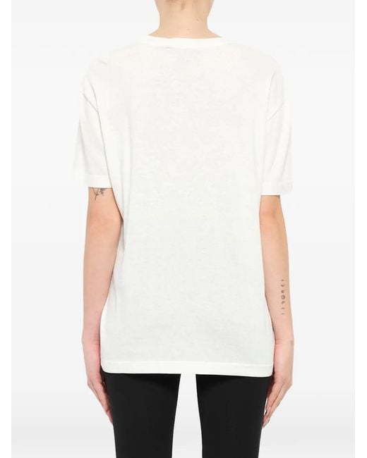 Givenchy White Crew Neck Printed T-Shirt