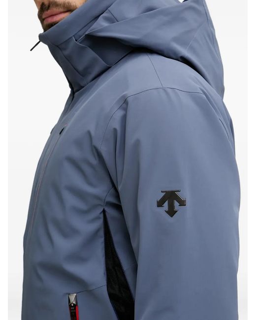 Giacca Da Sci Con Zip E Cappuccio di Descente in Blue da Uomo