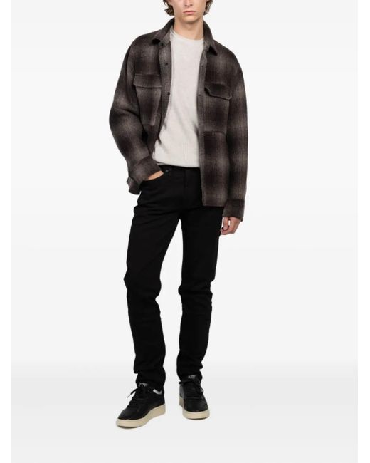 Rag & Bone Black Plaid Pocket Jacket for men