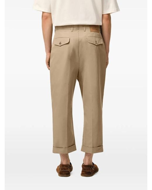 AMI Natural Pantalon Oversize À Plis Marqués for men