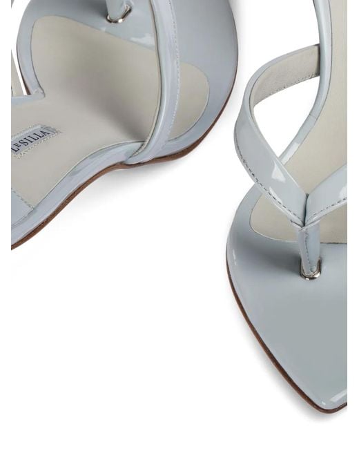 Le Silla White Gisele Heeled Sandals