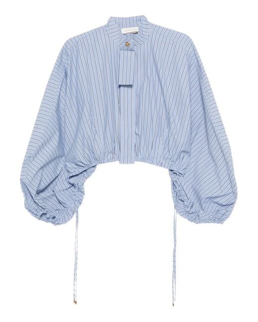 Zimmermann Blue Denim Cotton Blouse