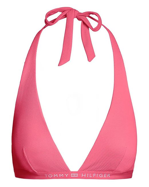 Haut De Bikini À Bande Logo Tommy Hilfiger en coloris Pink