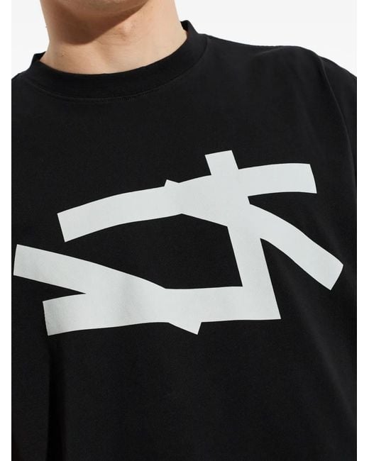 44 Label Group Black Graphic Print T-Shirt