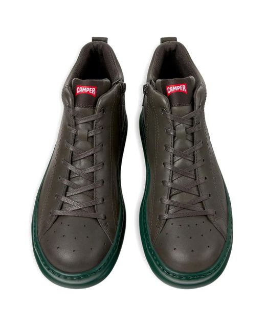 Camper Black Runner Lace-Up Leather Sneakers for men