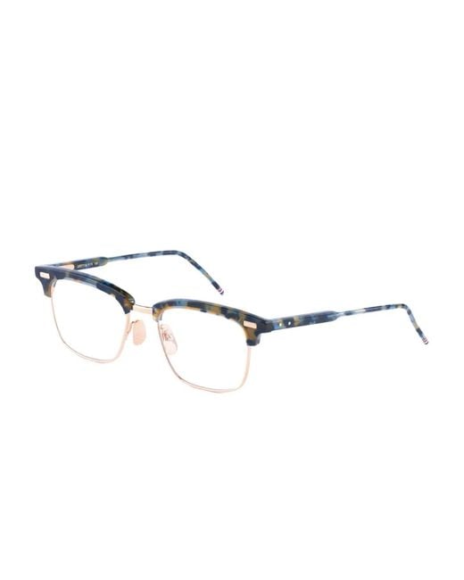 Thom Browne Metallic Tortoiseshell Square-Frame Glasses