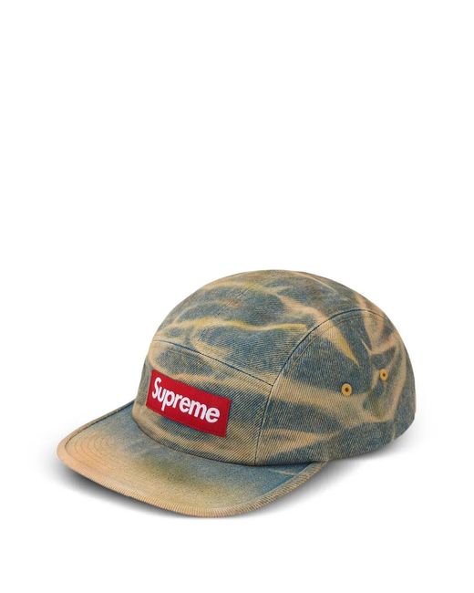 Supreme Green Denim Camp Cap for men