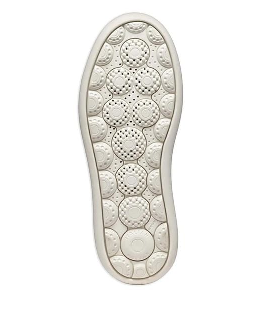 Geox White Platform-Eyelet Sneakers