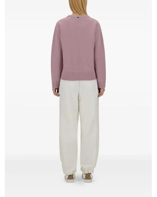 Herno Purple Pullover Mit Rundem Ausschnitt
