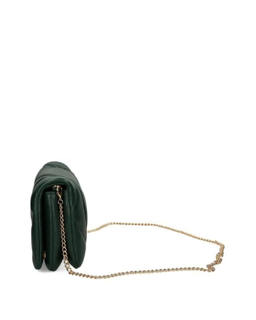 Love Moschino Green Quilted Chain Shoulder Bag