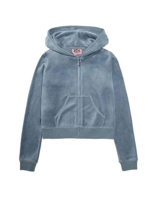 Juicy Couture Blue Heritage Velour Hoodie