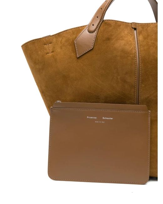 Proenza Schouler Brown Large Chelsea Suede Tote Bag
