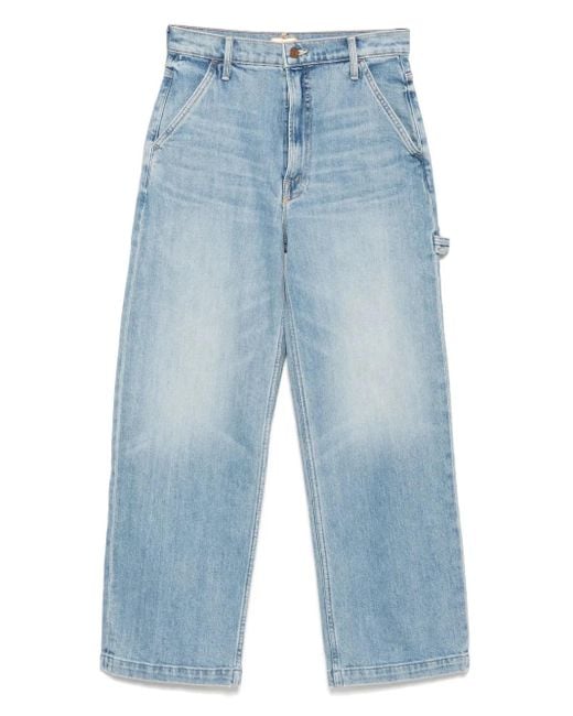 Mother Blue The Stud Finder Flood Jeans