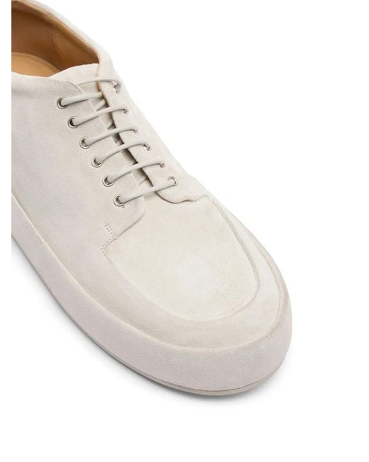 Marsèll White Suede Derby Shoes for men