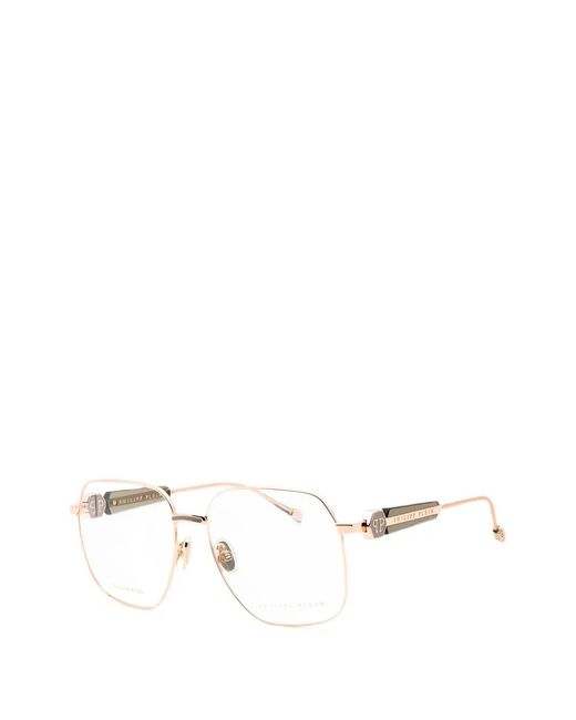Philipp Plein Natural Square-Frame Glasses