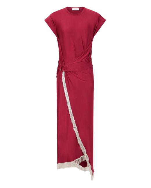 Rabanne Fringe-Detailed Gathered Dress