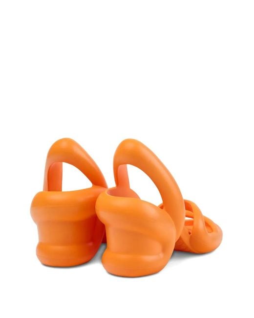 Camper Orange Kobarah Open-Toe Heeled Sandals