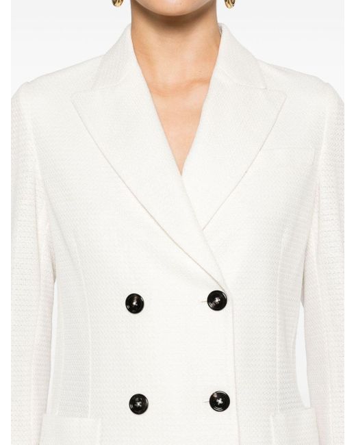 Circolo 1901 Natural Double-breasted Knitted Blazer