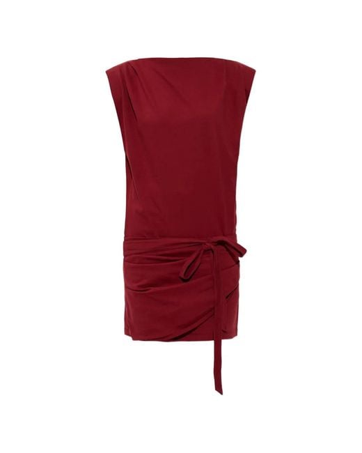 Isabel Marant Red Marielle Wrap-Style Mini Dress