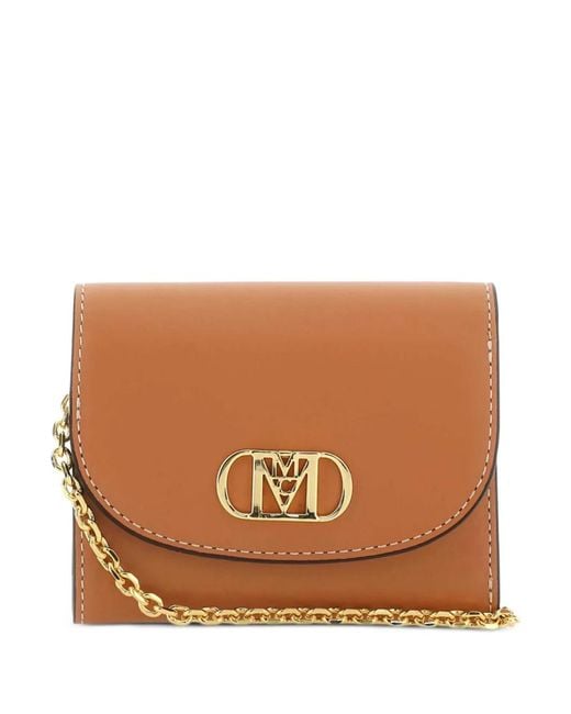 MCM Brown Mini Mode Travia Logo Leather Wallet