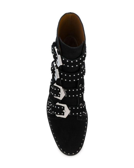 Bottines En Cuir à Clous Elegant Cuir Givenchy en coloris Noir | Lyst