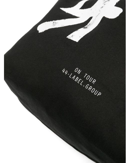 44 Label Group Black Concrete Cotton Tote Bag