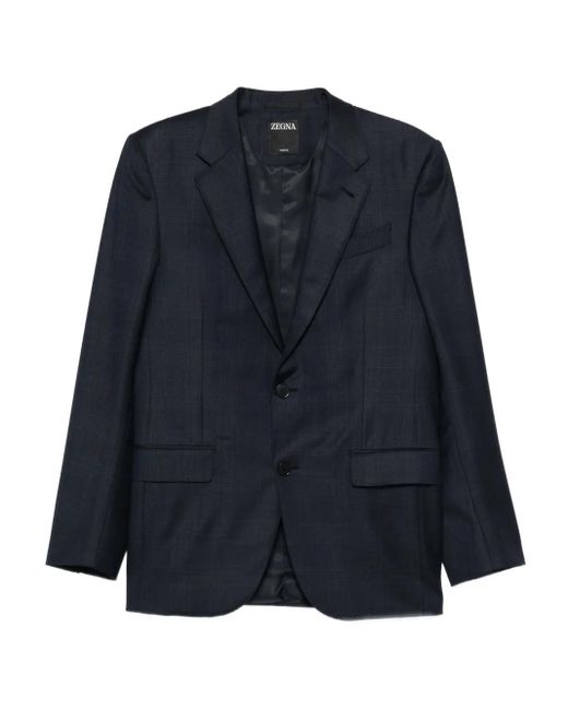 Zegna Blue Single-Breasted Suit for men