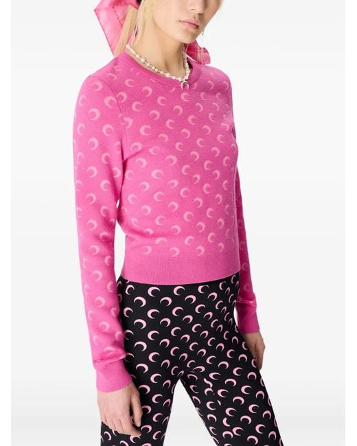 MARINE SERRE Pink Sweaters