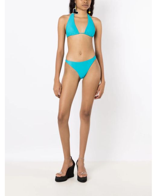 Amir Slama Blue Halterneck Triangle Bikini