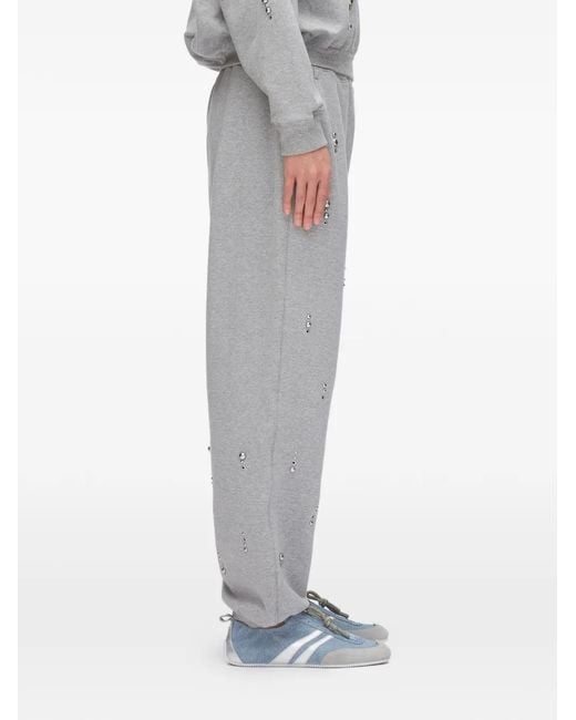 3.1 Phillip Lim Gray Dome Embellishment Track Pants